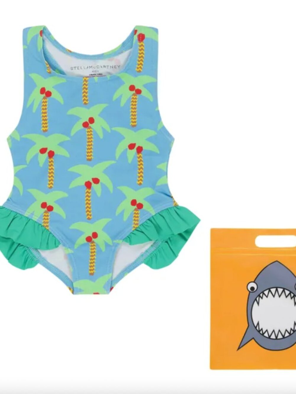NWT Stella McCartney Kids Anti-UV Recylced Nylon One Piece Palm Tree Swimsuit